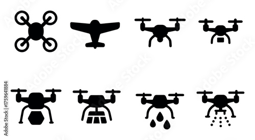 Agricultural Drone Icons