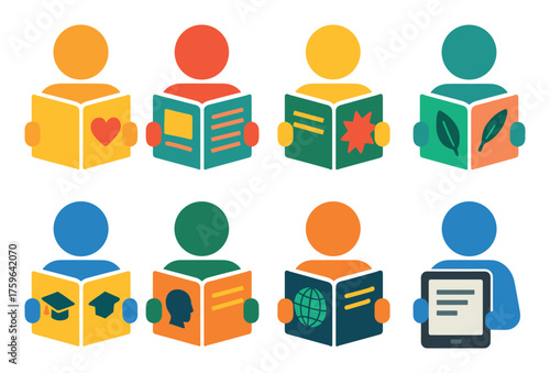 Colorful Book Icons