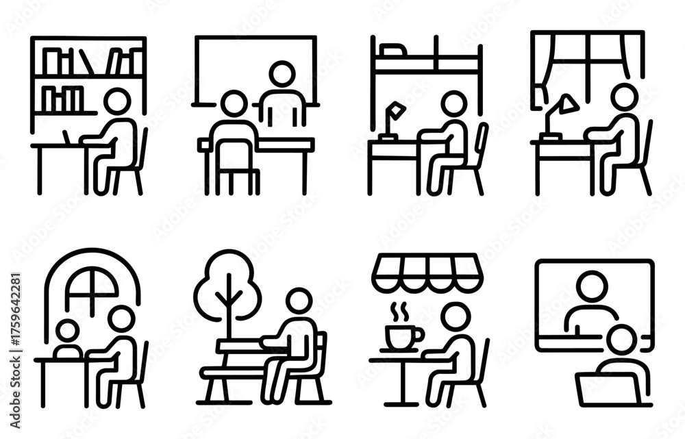 Fototapeta premium Exam Prep Icons
