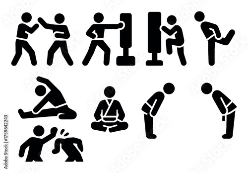Martial Arts Icon Set