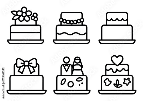 Wedding Cake Icons