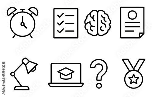 Minimalist Exam Icons
