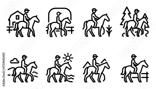 Horseback Riding Icons