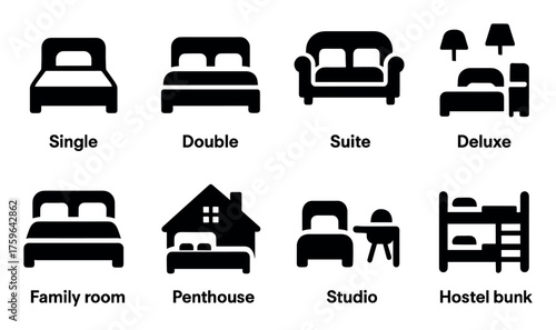 Hotel Room Icons