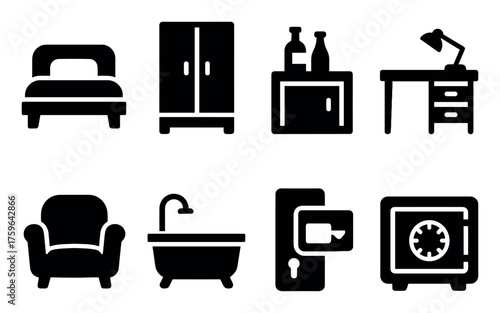 Hotel Room Icons