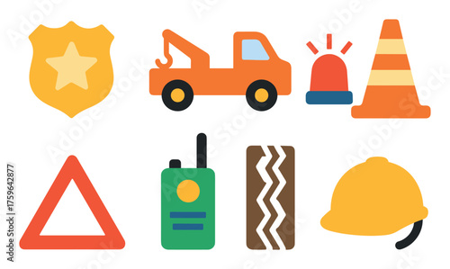 Colorful Transport Icons