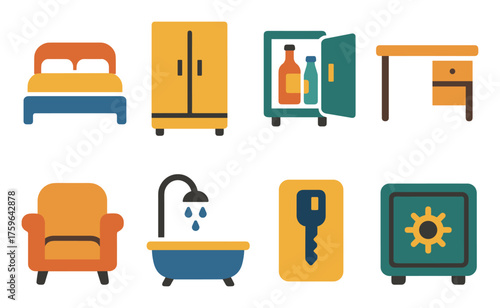 Colorful Hotel Icons