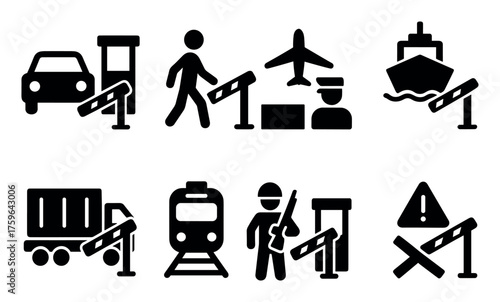 Border Checkpoint Icons
