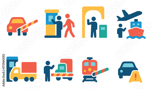 Colorful Checkpoint Icons