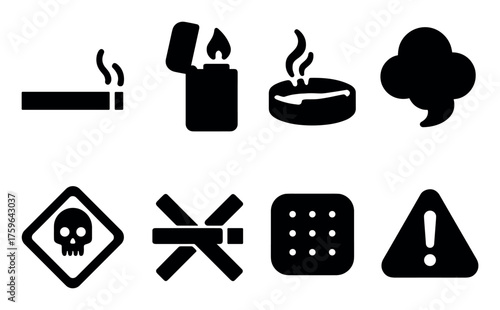 Smoking Hazards Icons