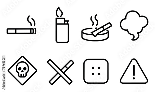 Minimalist Smoking Icons