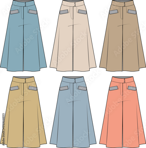 Stylish A-Line Midi Skirt Collection Versatile Fashion Essentials