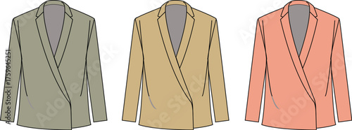 Stylish women's blazer collection in various colors, showcasing modern fashion trends and designs