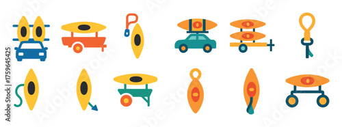 Kayak Transport Icons