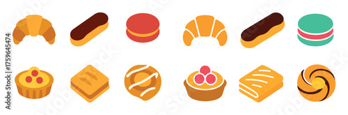 Colorful Pastry Icons