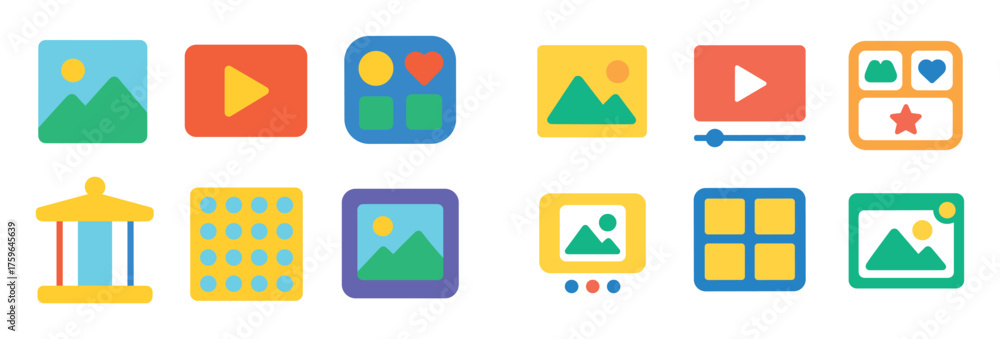 Colorful Web Design Icons