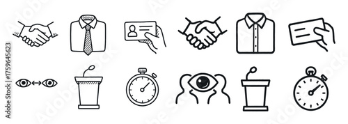 Business Meeting Icons