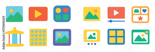Colorful Web Design Icons