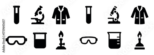 School Lab Icons