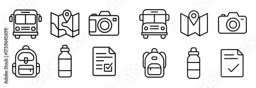School Fieldtrip Icons