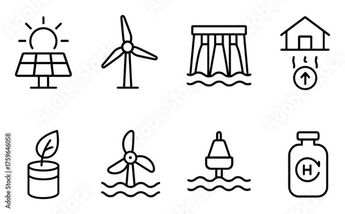 Renewable Energy Icons