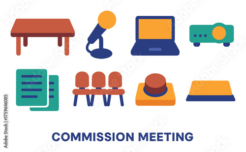 Commission Meeting Icons