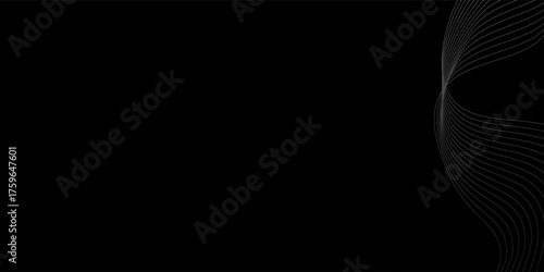 Poppuler Black abstract background design. Modern wavy line pattern in monochrome colors. prefect texture
