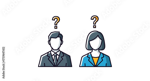 anonymous person with question marks business professional seeking answers concept for career confusion job search doubts and decisions