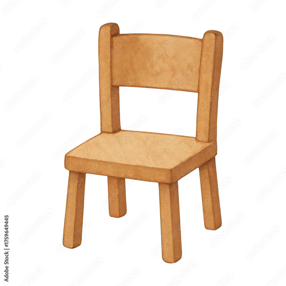 Fototapeta premium PNG Simple wooden children's chair.