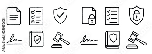 Cybersecurity Sketch Icons