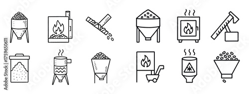 Biomass Energy Icons
