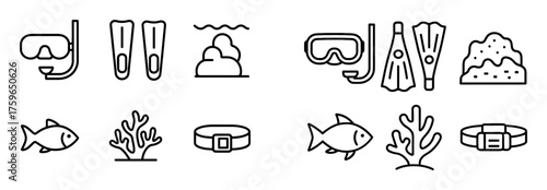 Minimalist Watersports Icons
