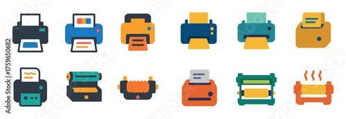 Colorful Printer Icons