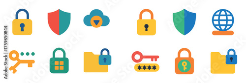 Remote Work Security Icons
