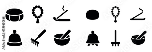 Meditation Icon Set