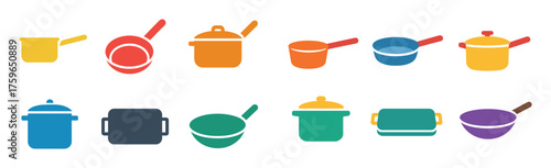 Colorful Kitchenware Icons