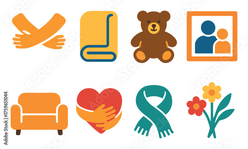 Colorful Hug Icons