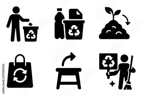 Recycling Icon Set