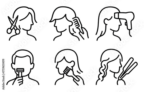 Haircare Icon Set