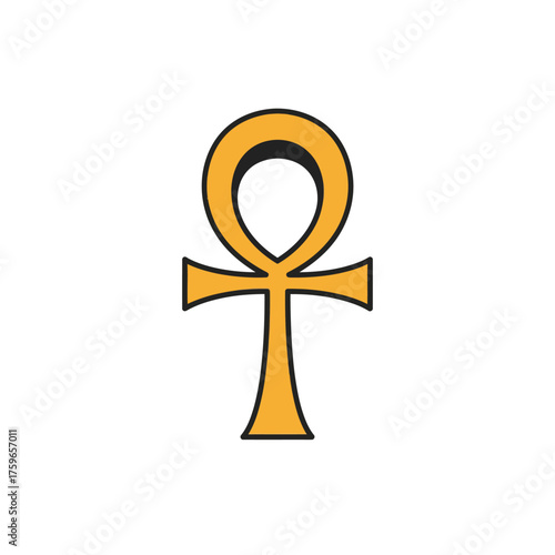 An ancient Egyptian Ankh symbol, representing life.