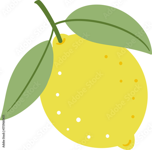 cute lemon juicy vitamin fruit vector cartoon illustration