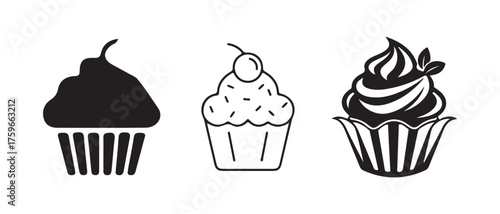 Modern Cupcake Vector Collection