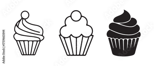 Cupcake Illustration Set