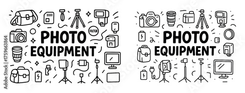 Photography Equipment Doodle