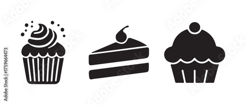 Cupcake Bakery Icons