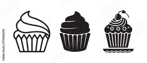 Luxury Cupcake Logo Vector
