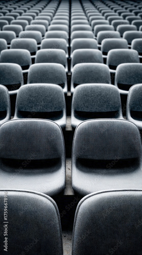 Obraz premium Empty rows of chairs in modern auditorium setting