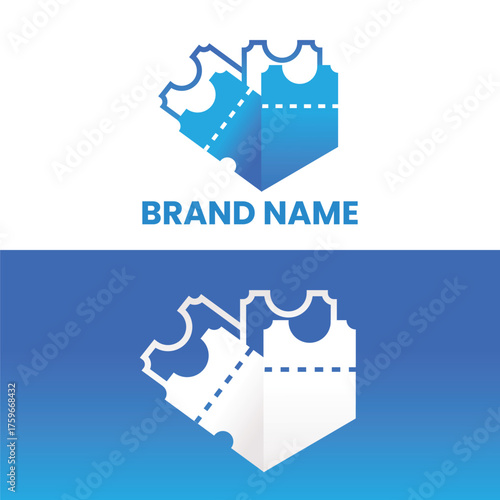 ticket brand business logo	