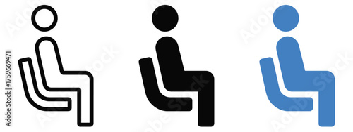 Seat icon vector. sitting, wayfinding system symbol. vector illustration.