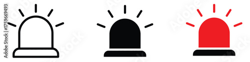 Siren icon vector. emergency alert, urgent notification, danger situation symbol. vector illustration.